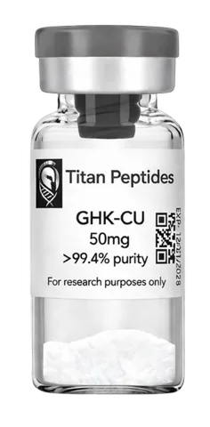 GHK-Cu lyophilised research peptide vial