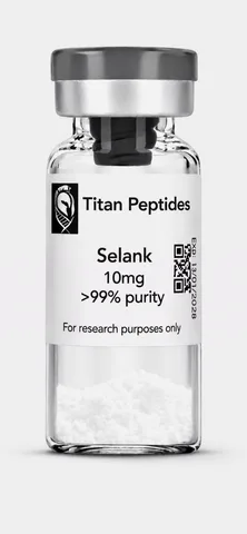 Selank lyophilised research peptide vial